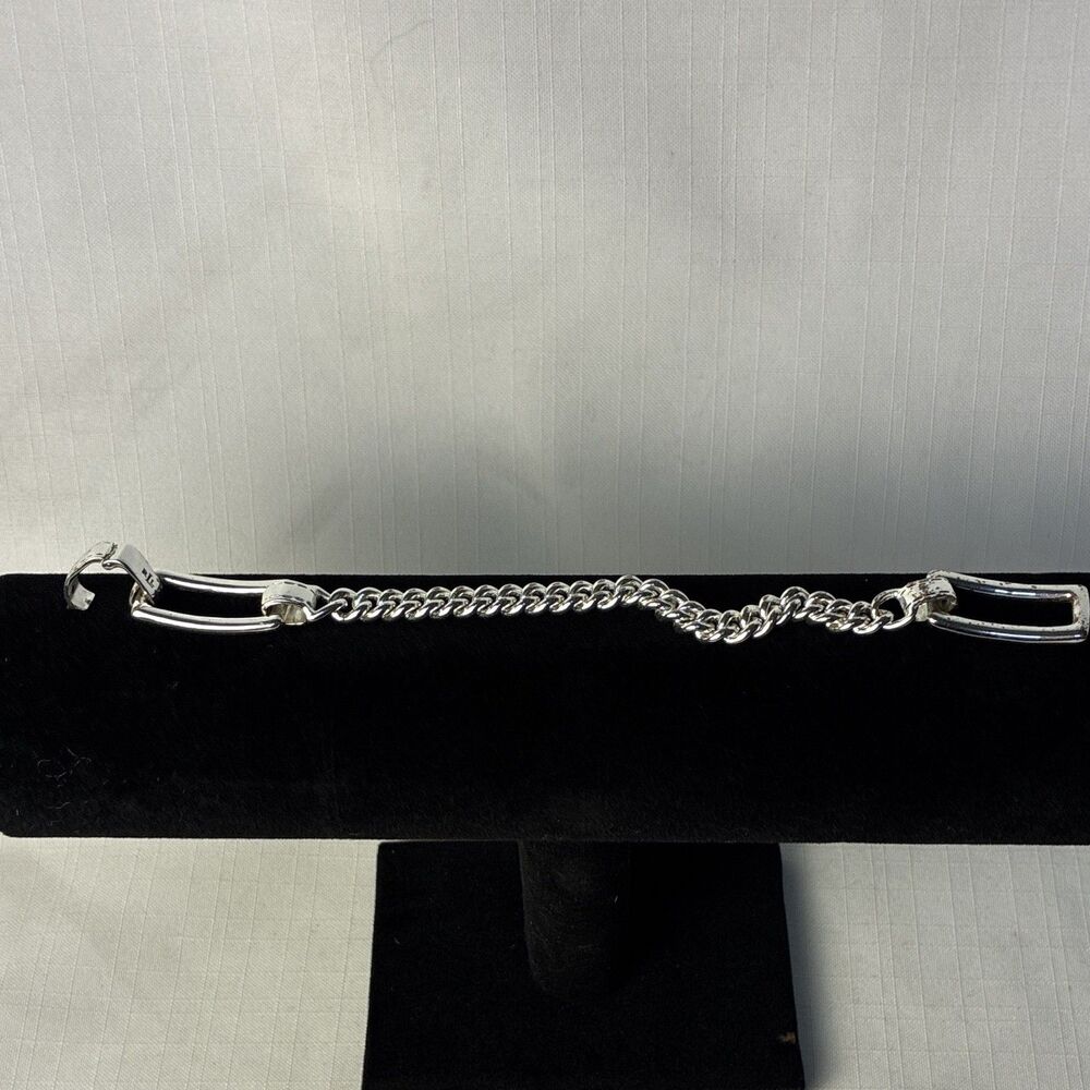 SilverTone Bracelet With Clasp And Chain
